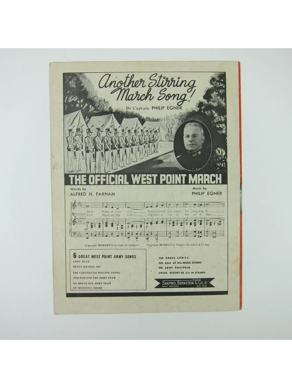 Sheet Music Caissons Go Rolling Along Ten Gentlemen From West Point Vintage 1936